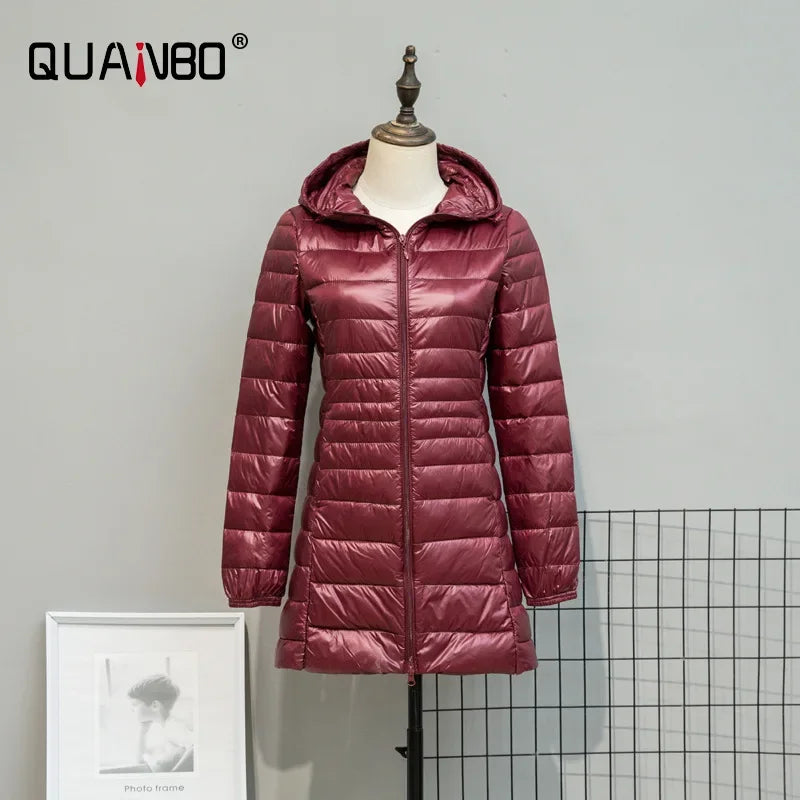 Plus Size Down Jacket 2025 New Arrivals Women Hooded Ultra Light