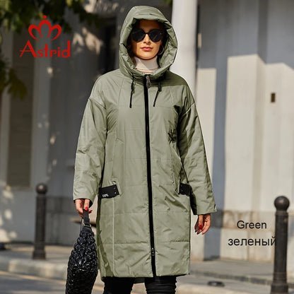 Astrid 2024 Spring Women Parkas Plus Size Long Loose Padded