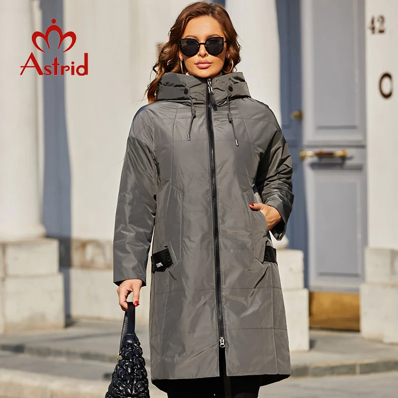 Astrid 2024 Spring Women Parkas Plus Size Long Loose Padded