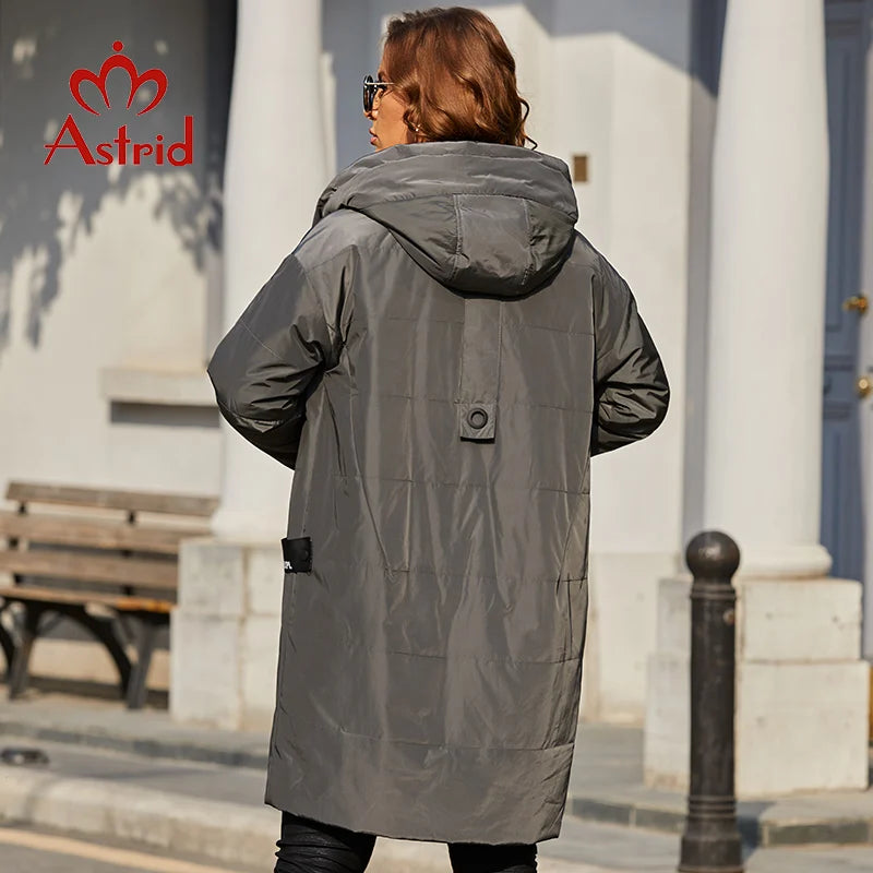 Astrid 2024 Spring Women Parkas Plus Size Long Loose Padded