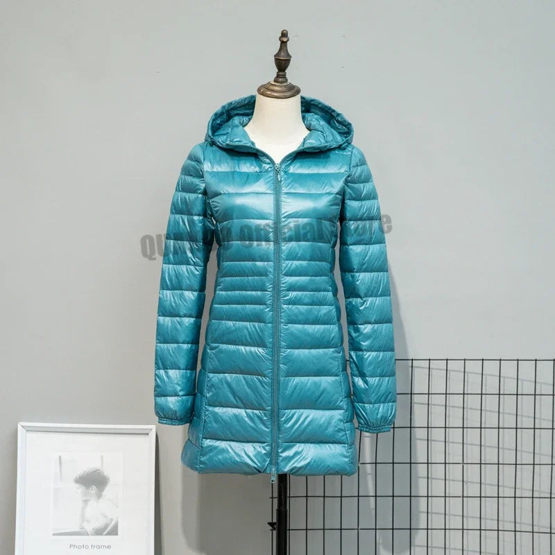 Plus Size Down Jacket 2025 New Arrivals Women Hooded Ultra Light