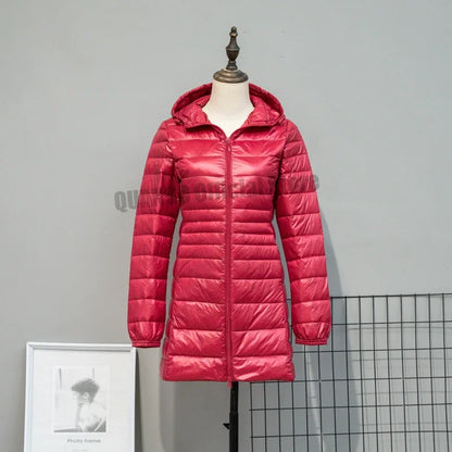 Plus Size Down Jacket 2025 New Arrivals Women Hooded Ultra Light