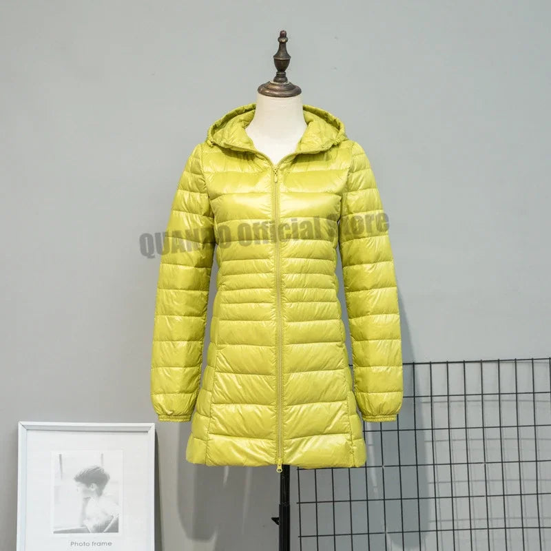 Plus Size Down Jacket 2025 New Arrivals Women Hooded Ultra Light