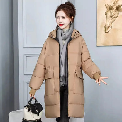 Super Large Size Winter Long Coat Women's Cotton-padded Jacket