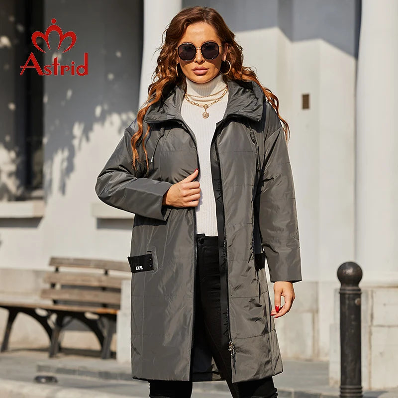 Astrid 2024 Spring Women Parkas Plus Size Long Loose Padded