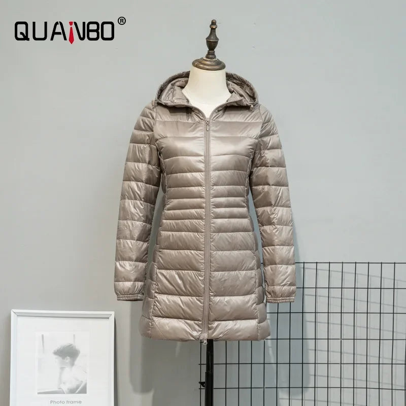 Plus Size Down Jacket 2025 New Arrivals Women Hooded Ultra Light