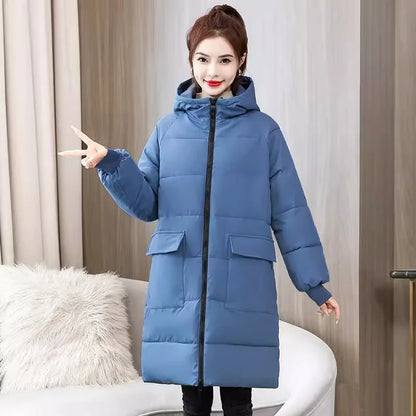 Super Large Size Winter Long Coat Women's Cotton-padded Jacket